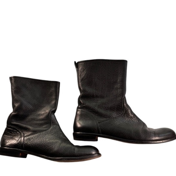 Vintage Coach Black Callan Boot Pebble Leather Size 8.5 — NEW SOLE/HEEL — EUC - Picture 3 of 8